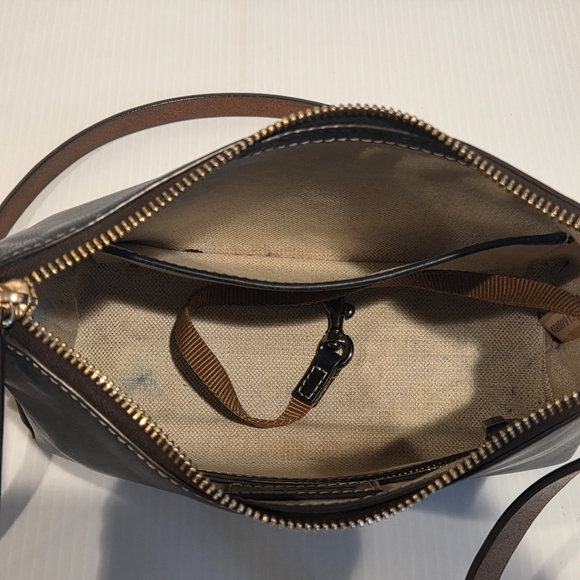 DOONEY AND BOURKE Navy Smooth Leather Small Crossbody Bag Purse Minimalist - Picture 13 of 16